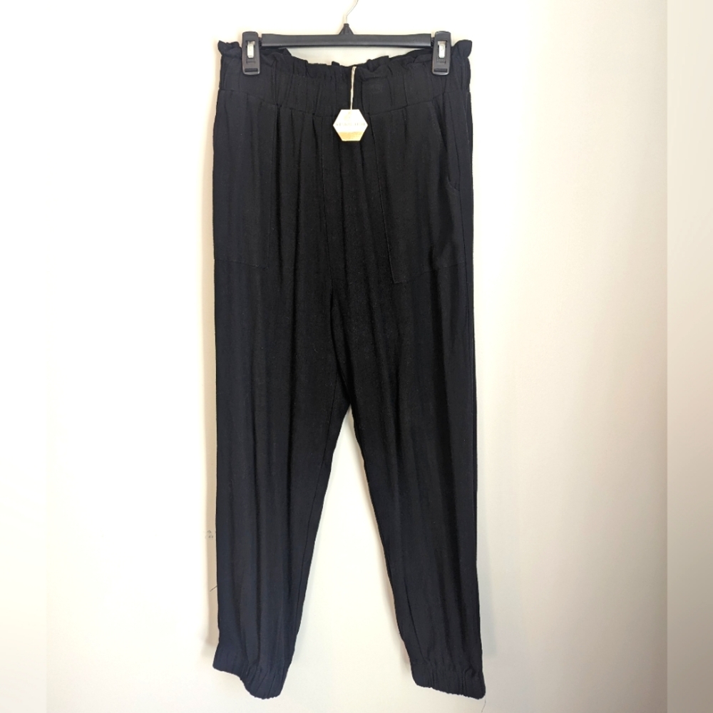 Doe & Rae maternity jogger fashion pants Black size large